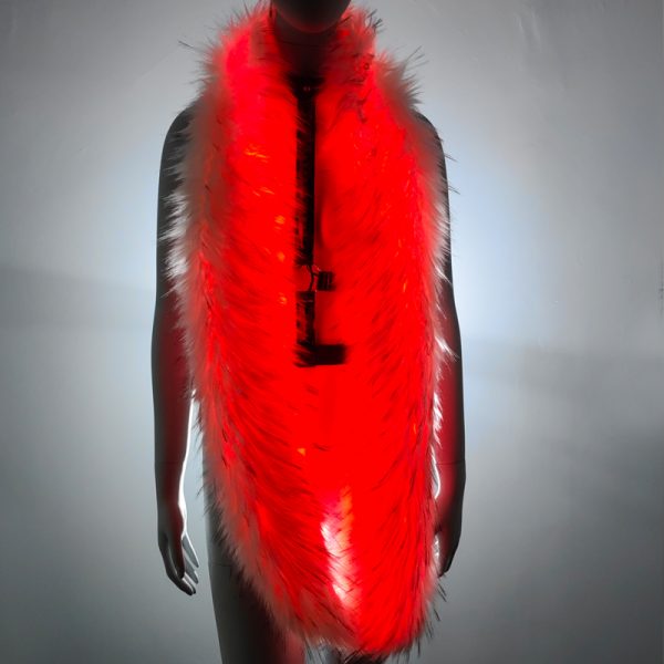LED faux fur scarf